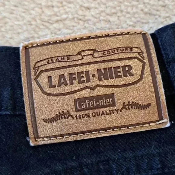 ❤️ Lafei-nier Black Capri  Pants with Lace Detail Vintage 90s Y2K - Picture 11 of 11